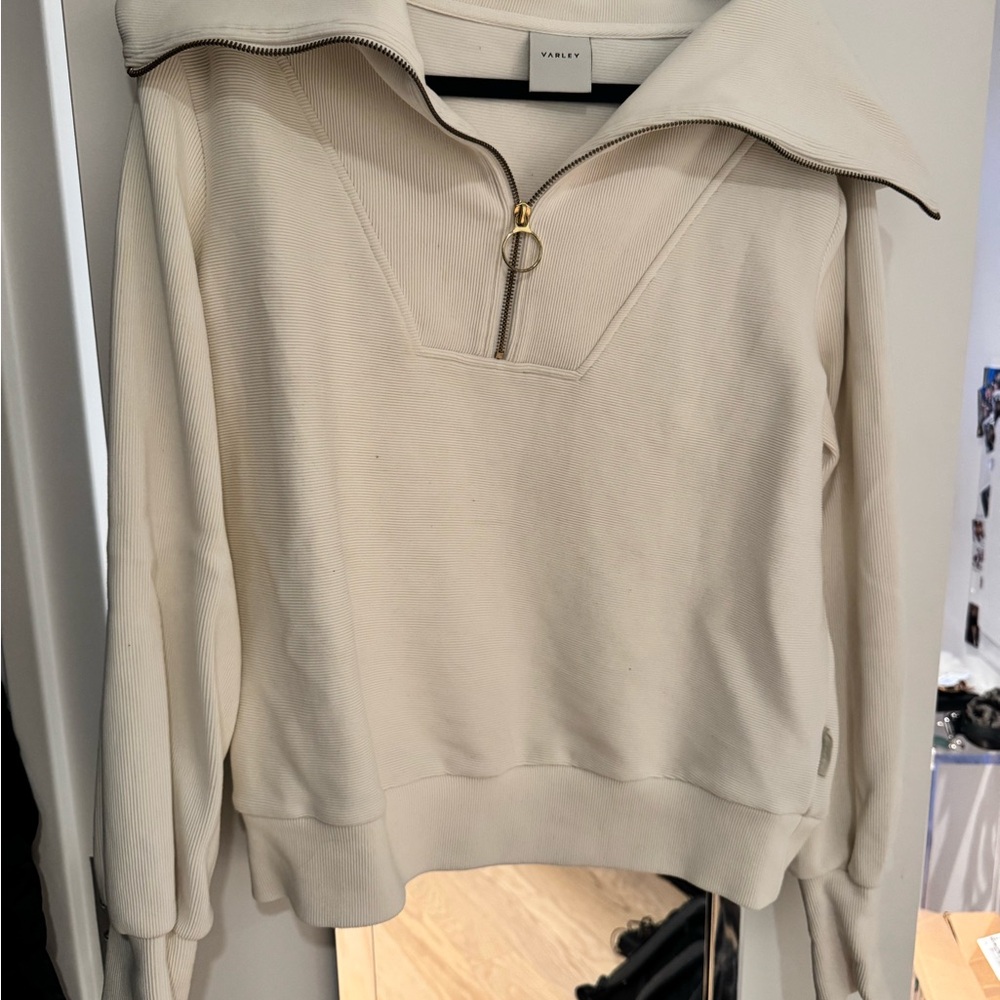 Varley Cream Cowl Neck Sweater